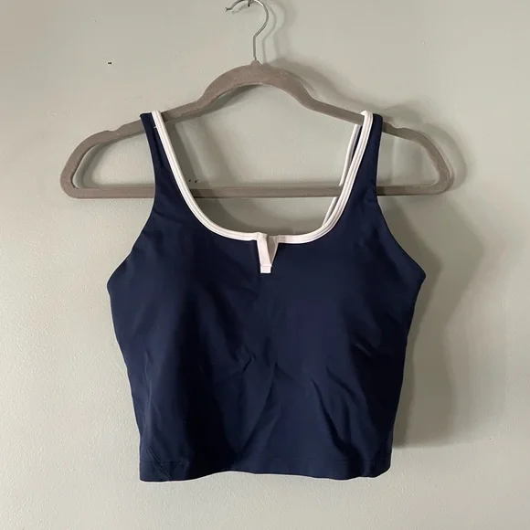 Lululemon Align Notched-Neck Tank Top - Club Blue / White - Picture 3 of 6